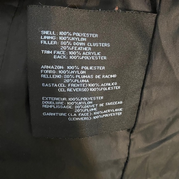 Nine West black puffer down jacket size large $ - Picture 6 of 7